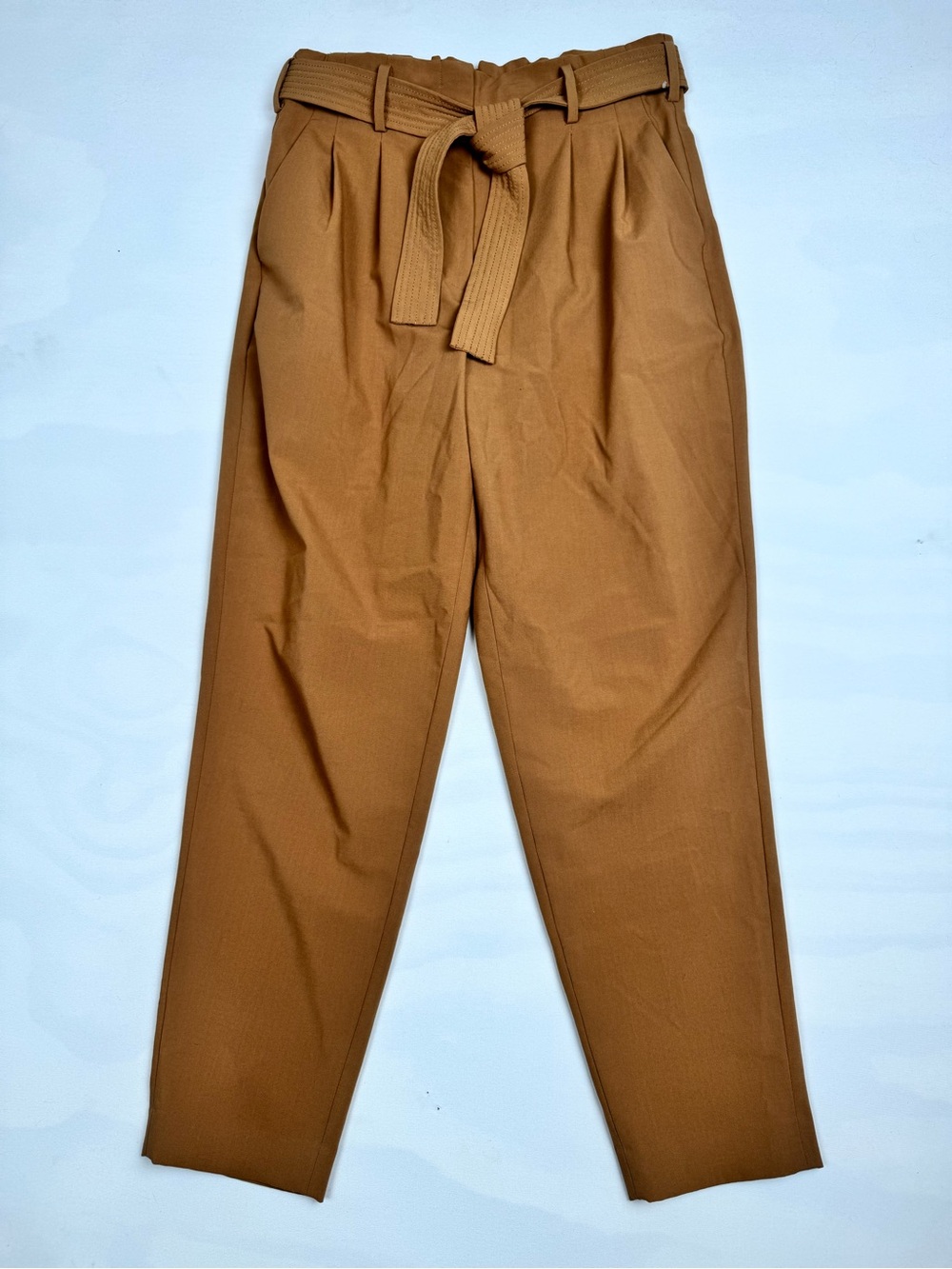 Calvin Klein Brown Tie Waist Paperbag Trouser Women’s 8